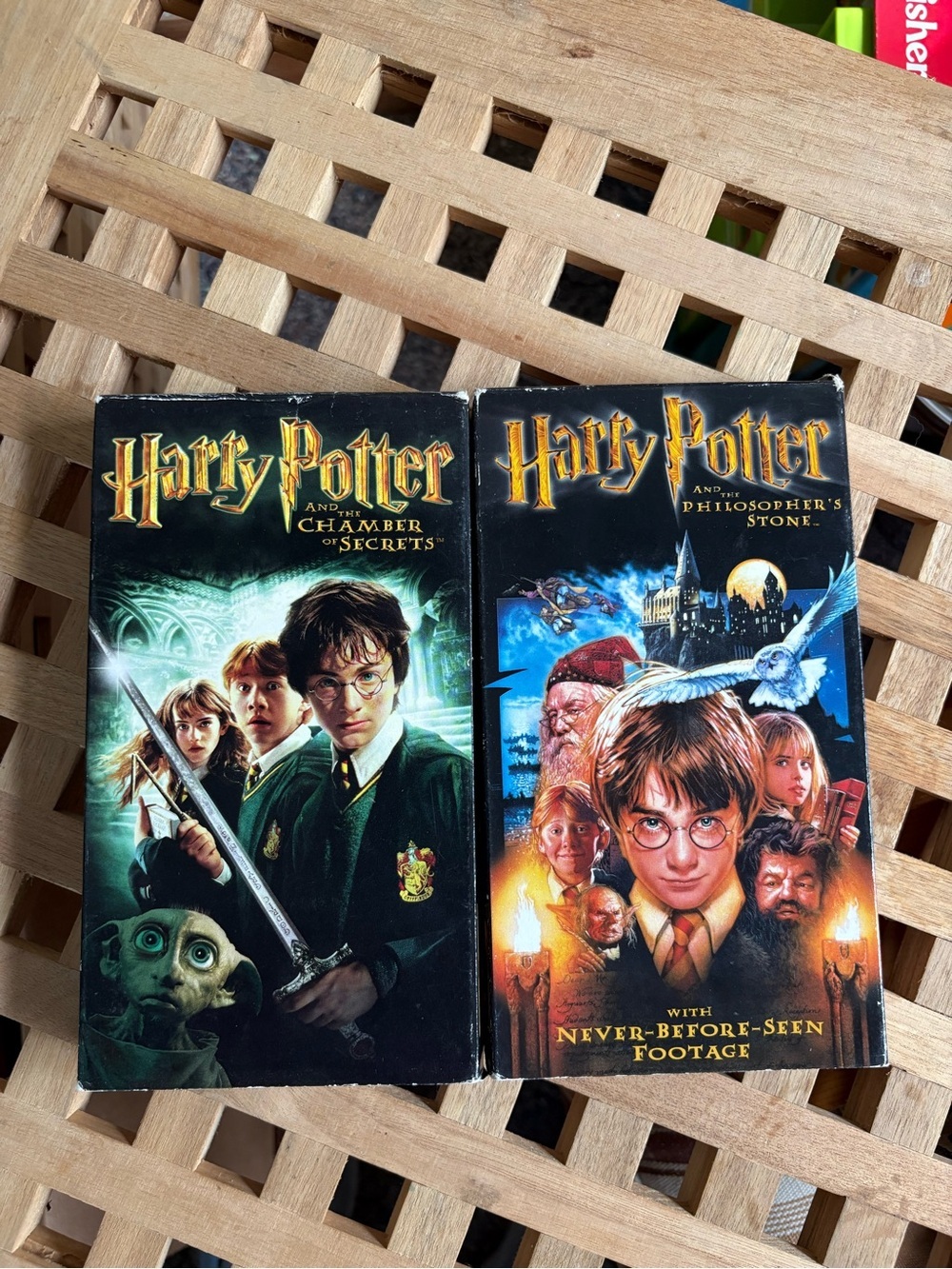 Vintage Harry Potter VHS Tapes The Philosophers Stone The Chamber of Secrets
